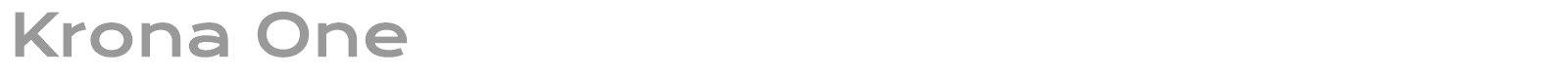 Krona One font preview