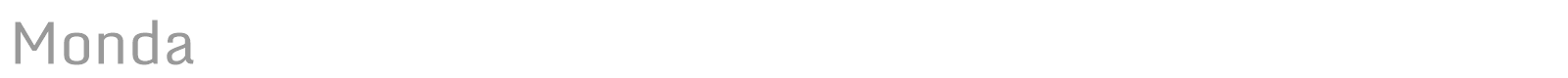Monda font preview