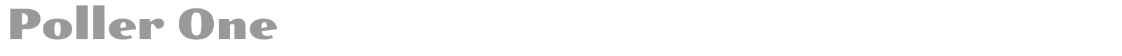 Poller One font preview
