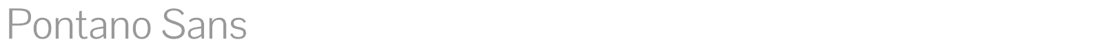 Pontano Sans font preview