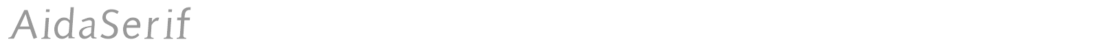 Aida Serif font preview