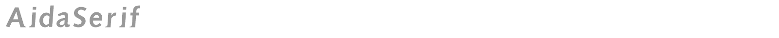 Aida Serif font preview