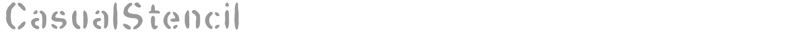 Casual Stencil font preview