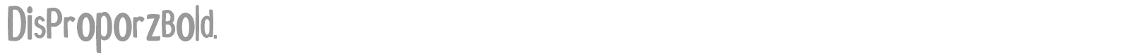 DisProporz font preview
