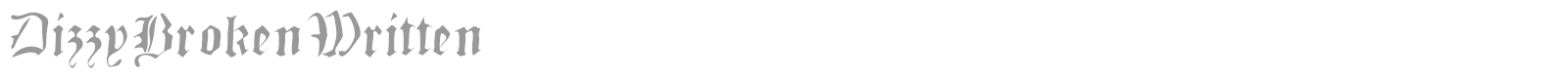 Dizzy Broken Written font preview