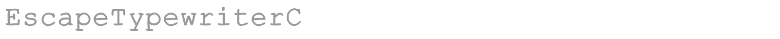 Escape Typewriter font preview