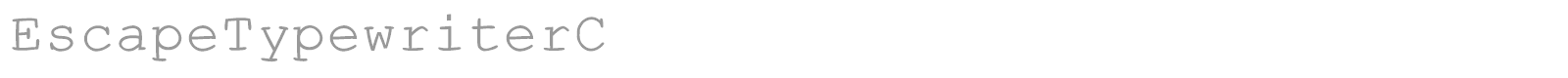 Escape Typewriter font preview