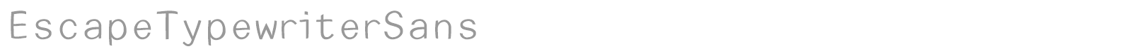 Escape Typewriter font preview