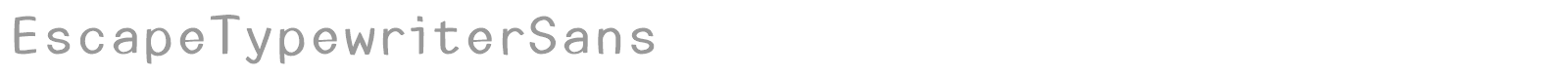 Escape Typewriter font preview