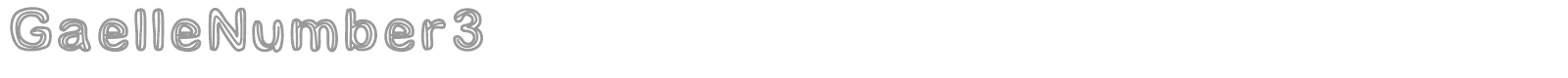 Gaelle Number 3 font preview