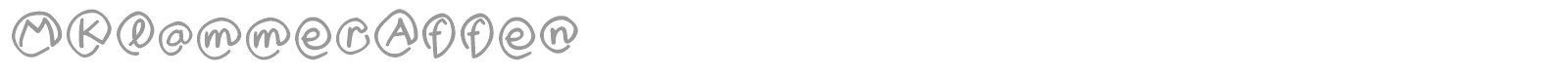 MKlammeraffen font preview