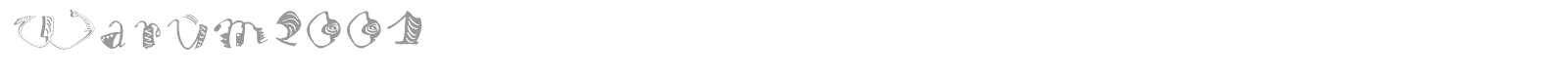 Warum 2001 font preview