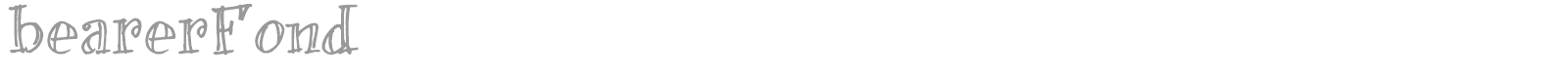 Bearer Fond font preview