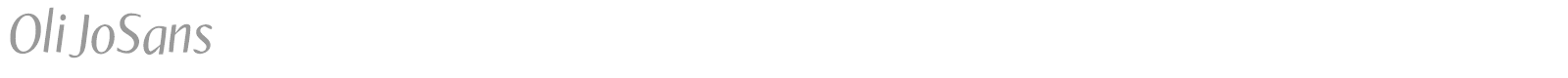 OliJo Sans Italic font preview