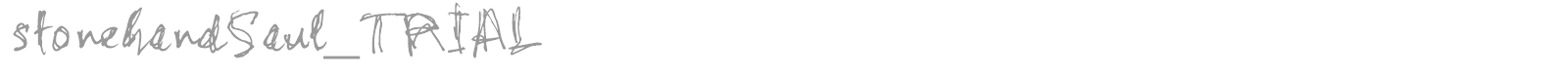 Stonehand Saul font preview