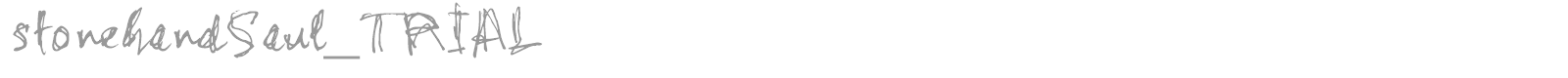 Stonehand Saul font preview