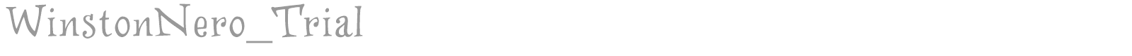 Winston Nero font preview