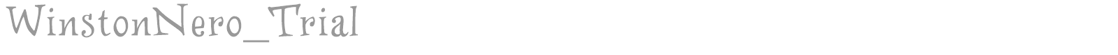 Winston Nero font preview