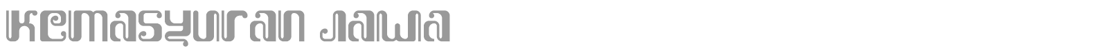 Kemasyuran Jawa font preview