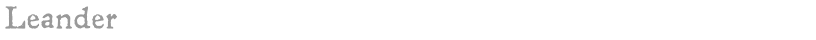 Leander font preview