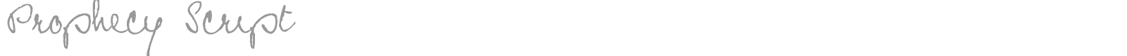 Prophecy Script font preview