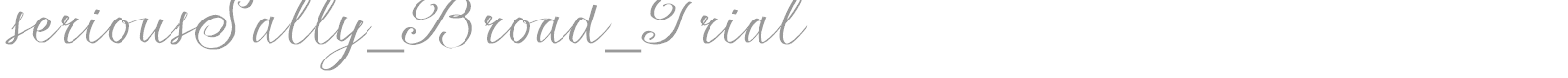 Serious Sally font preview