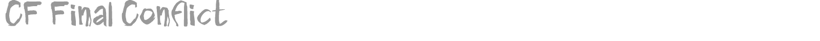 Final Conflict font preview