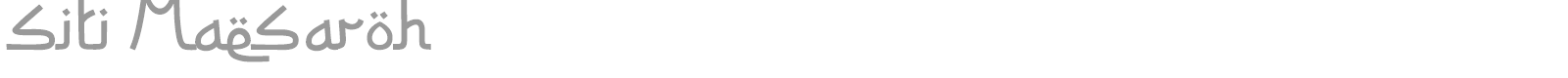 Siti Maesaroh font preview