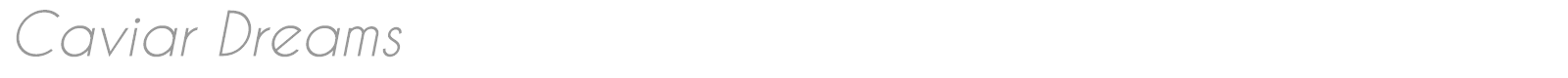 Caviar Dreams font preview