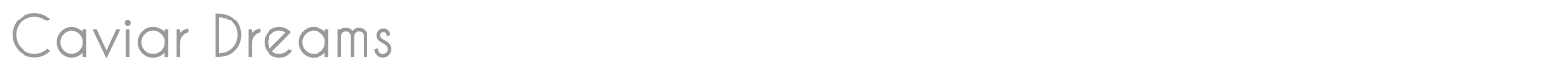Caviar Dreams font preview