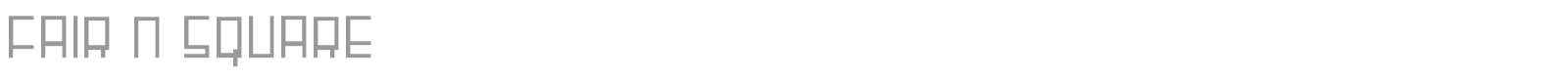 Fair N Square font preview