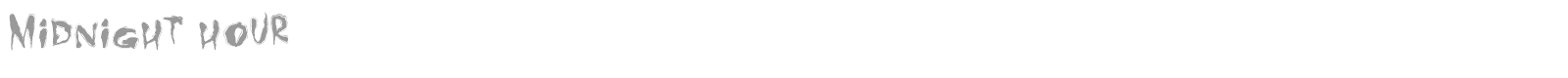 Midnight Hour font preview