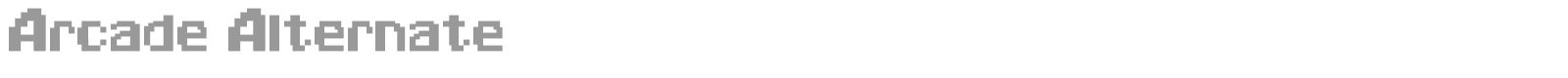 Arcade Alternate font preview