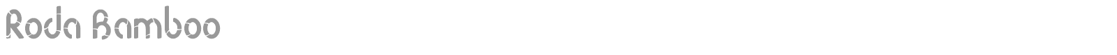 Roda Bamboo font preview