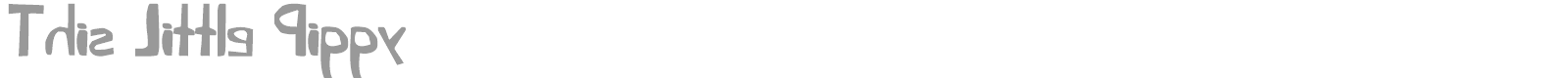 This Little Piggy font preview