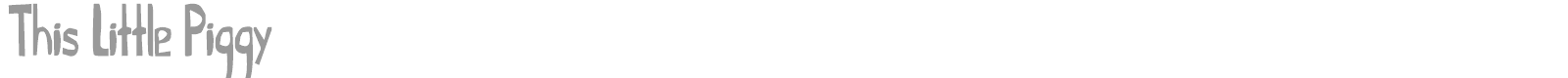 This Little Piggy font preview