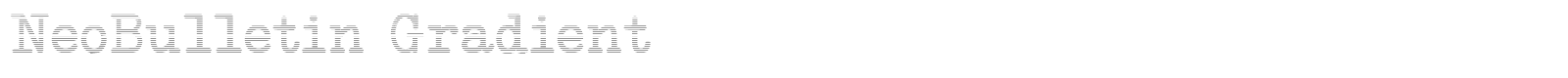 NeoBulletin Gradient font preview