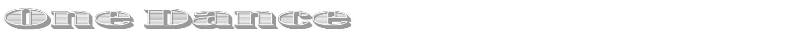 One Dance font preview