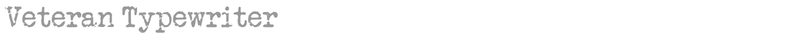 Veteran Typewriter font preview