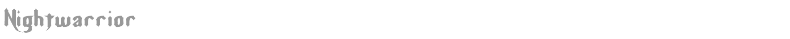 Nightwarrior font preview
