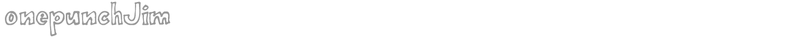 One Punch Jim Outline font preview