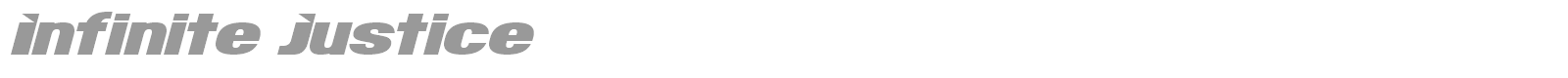 Infinite Justice font preview