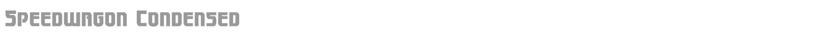 Speedwagon font preview