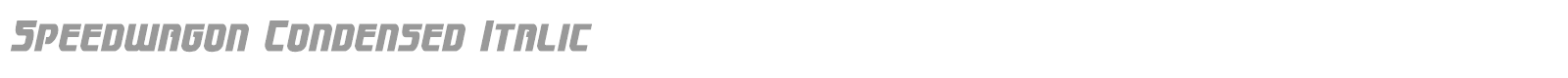 Speedwagon font preview