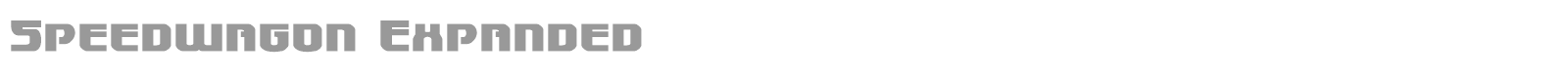 Speedwagon font preview