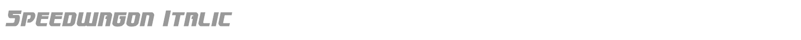Speedwagon font preview