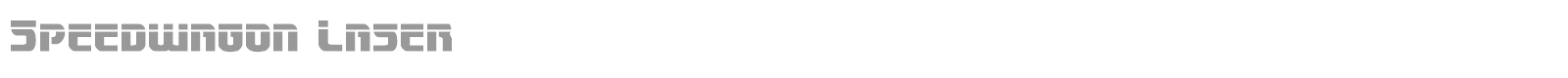 Speedwagon font preview