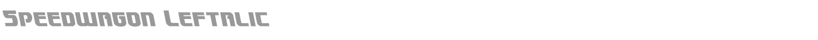 Speedwagon font preview