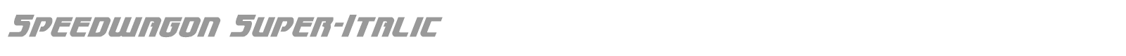Speedwagon font preview