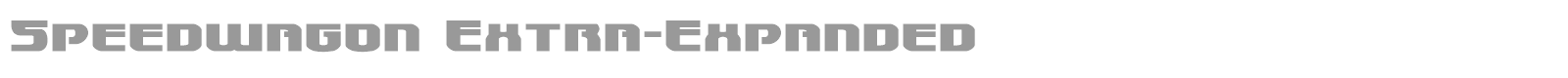 Speedwagon font preview